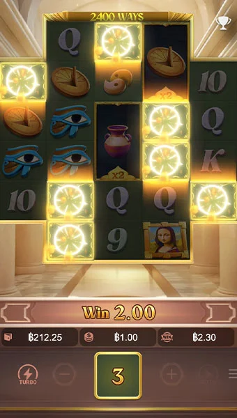 ตัวอย่างการชนะสล็อต Museum Mystery ในรูปแบบอัตโนมัติ