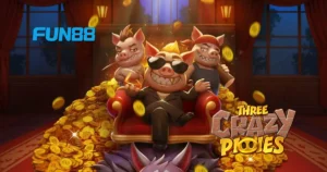 รีวิวสล็อต Three Crazy Piggies สล็อตแตกง่ายจ่ายหนัก จาก FUN88